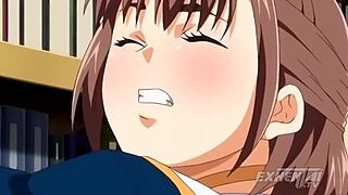 young student get his first creampie - hentai