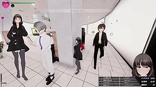 schoolgirl manaka exposes in shopping mall, secret bukkake without getting caught 😜