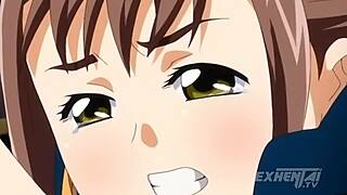 young student get his first creampie - hentai