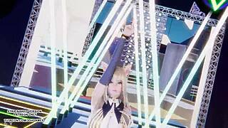 Ahri dances crazy in League of Legends hentai