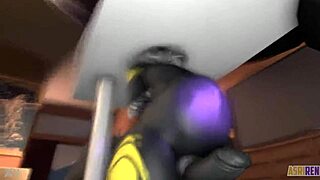 Witch Rona unleashes powerful farting from her big ass in sfm animation