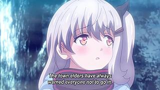 Сиськастая хентай девчонка трахается с монстром