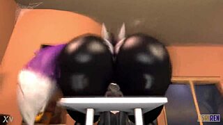 Witch Rona unleashes powerful farting from her big ass in sfm animation