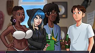 Miss dewitt dances seductively in summertime saga hentai scene