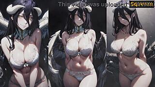 I-I can't believe Albedo rides me in this hentai joi challenge, femdom creampie ai generated