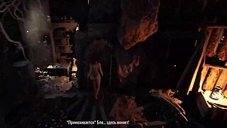 Patsaan kyrpä heräsi yhtäkkiä, ja Lara Croft joutuu palvelemaan sitä hardcore hentaissa.