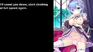 rem teases you with chastity instructions featuring big tits and cock in anime hentai