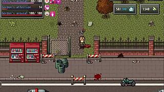 Watch Her Cheat in Survival Mission Z! Netorare Route Part 2 at Square Park!