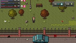 Watch Her Cheat in Survival Mission Z! Netorare Route Part 2 at Square Park!