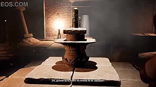 lara's ass solves the statue's huge cock mystery... oops, i mean penis