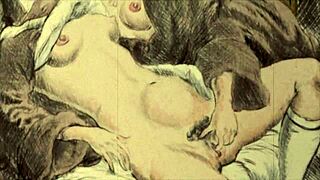 Vintage Retro Drawings Collection