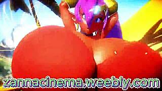 Anime breast expansion animation unfolds