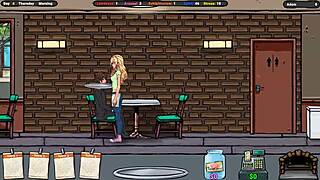 Sweet girl jerks off in shower hentai game!