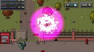 Watch Her Cheat in Survival Mission Z! Netorare Route Part 2 at Square Park!