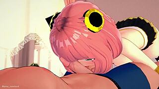 Anya Removes Her Cute Uniform to Fuck in Adult Hentai Version