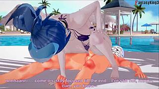 Jill Valentine as sexy nurse in bikini gets fucked hard! Part 2 in skullgirls fantasy