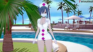 Jill Valentine sexy nurse POV sex on beach