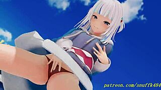 Novr MMD Gura Dance 3D Hololive Hentai