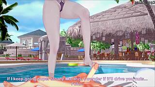 Valentine Nurse in Bikini Performs Footjob and Blowjob