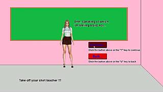 hot teacher strips in classroom and fucks students 😏