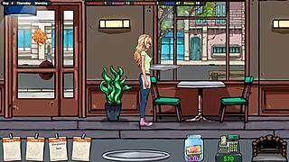 Сладкая девушка дрочит в душе в хентай игре!