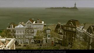 young dude sucks sexy lady's monster cock deepthroat outdoor oral riding lesson