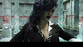 Sexy Girl in Skirt Performs Figure 4 Upskirt Domination