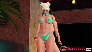 Qiyana's Pool Party Thighjob Teasing, Bikini Doggystyle POV, Missionary Tits Massage, Huge Cumshot