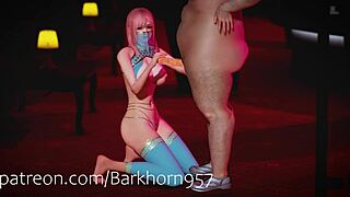 in dead or alive, honoka works as a hooker, getting fucked in 3d hentai