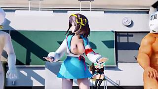 3d mmd teen babes shake sexy asses in cute dance comp