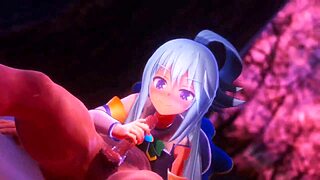 Aqua's sexy hentai creampie fuck