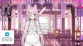 i'm squirting so much in this naughty e-girl schoolgirl maid vtuber outfit