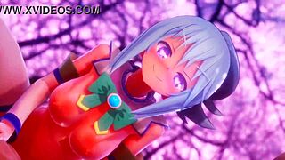 Aqua's sexy hentai creampie fuck