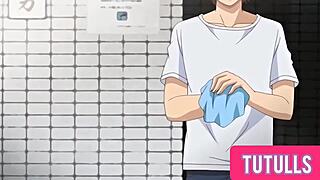 teen girl caught inserting ice cream in mouth in school yard garden hentai scene