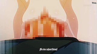 monje y mujer exhibicionista en hentai