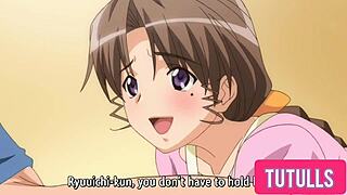 teen girl caught inserting ice cream in mouth in school yard garden hentai scene