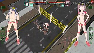 two sexy female guards go wild fucking men in this futuristic suppanuki hentai game 😈🔥