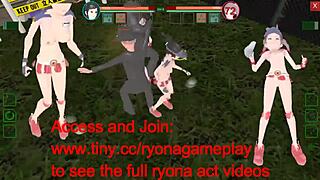 two sexy female guards go wild fucking men in this futuristic suppanuki hentai game 😈🔥