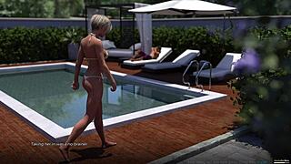 i meeted my busty blode stepsister eve in her swimsuit and she was so sexy