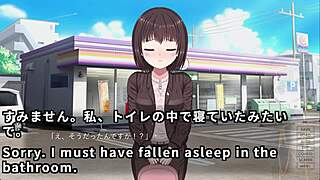 A story that an office lady has been sleeping inside a convenience store machine