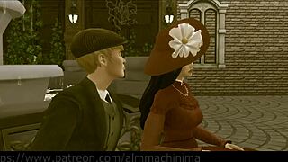 young dude sucks sexy lady's monster cock deepthroat outdoor oral riding lesson