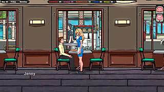 does the masseur make jenny orgasm on the table?