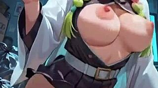 hey mitsuri kanroji moans loud riding that demon monster cock loop