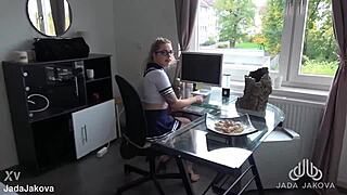 Fucking My Tutor's Tight Pussy Instead Of Studying He Creampies Me Deep