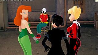 hey robin, caught spying on harley quinn's sheer halloween tits in fantasyking3 full hentai movie?!