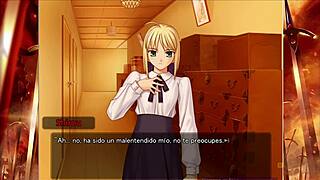 fate stay night realta nua day 5 part 2 hides massive cock ass tits gameplay español anime hentai