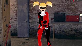 hey robin, caught spying on harley quinn's sheer halloween tits in fantasyking3 full hentai movie?!