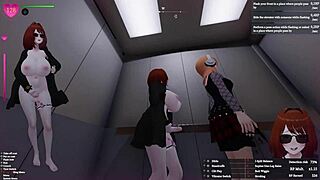 secret femboy manaka flashes big tits futanari. uncensored exhibitionism mission apartment 100