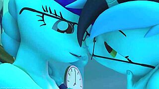 yo, check out these sexy earth and unicorn ponies getting it on in the bedroom