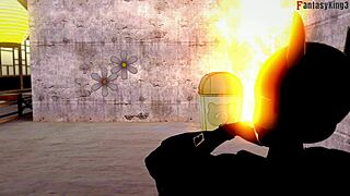 hey robin, caught spying on harley quinn's sheer halloween tits in fantasyking3 full hentai movie?!